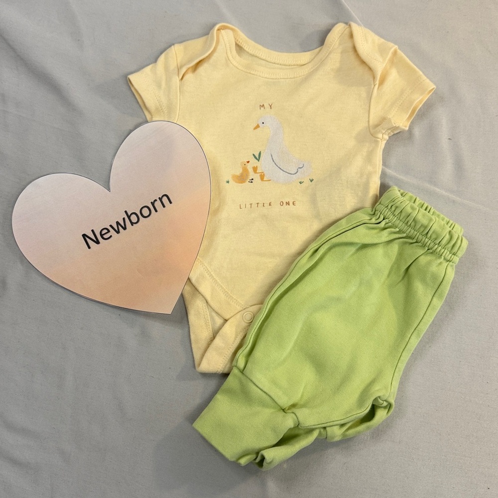 Primark Yellow and Green Kids Matching Set